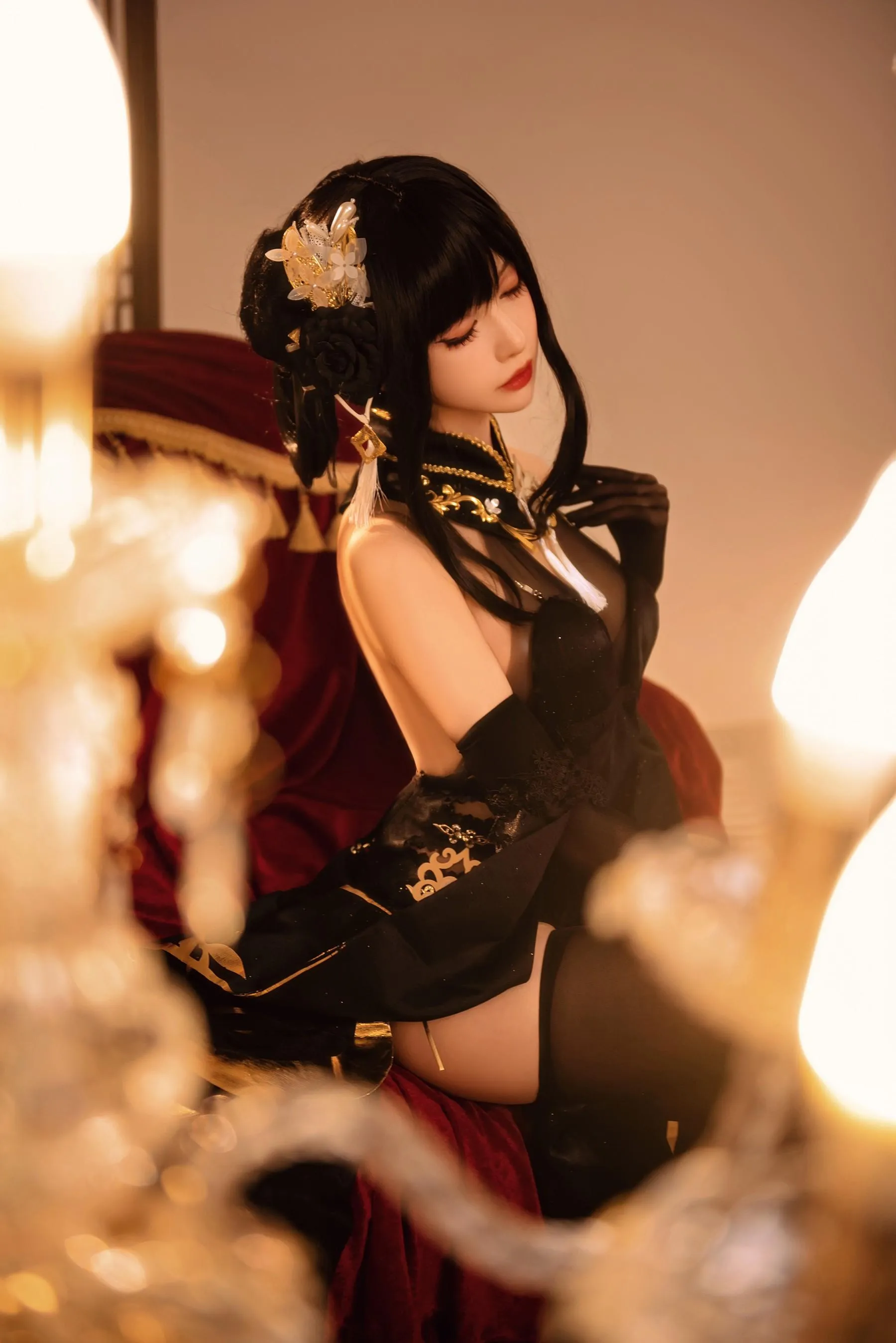 shika小鹿鹿 – NO.92 碧蓝航线镇海 奇奢花苑 [28P]插图5